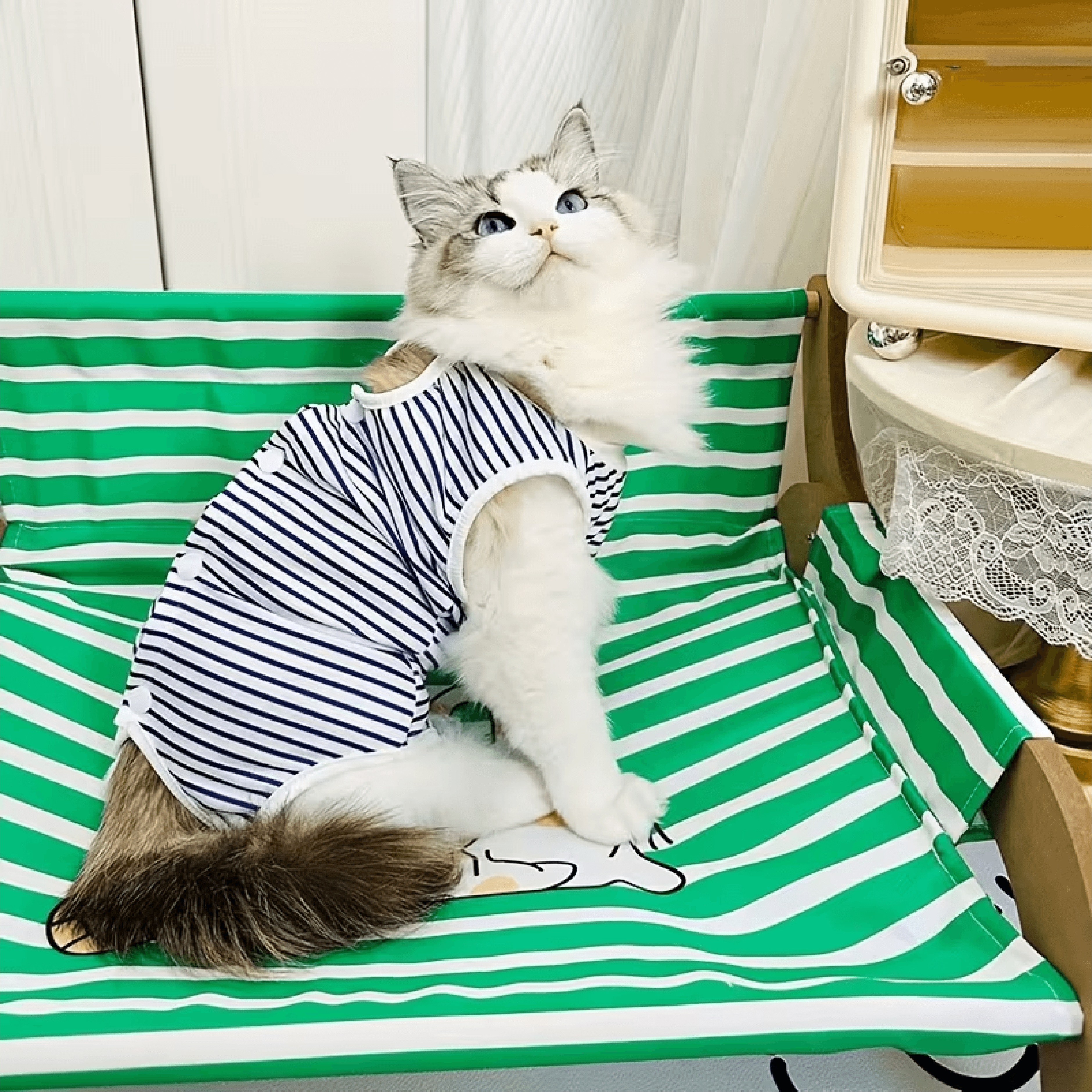 Post-Surgery Recovery Shirt, Stripes - Image 3